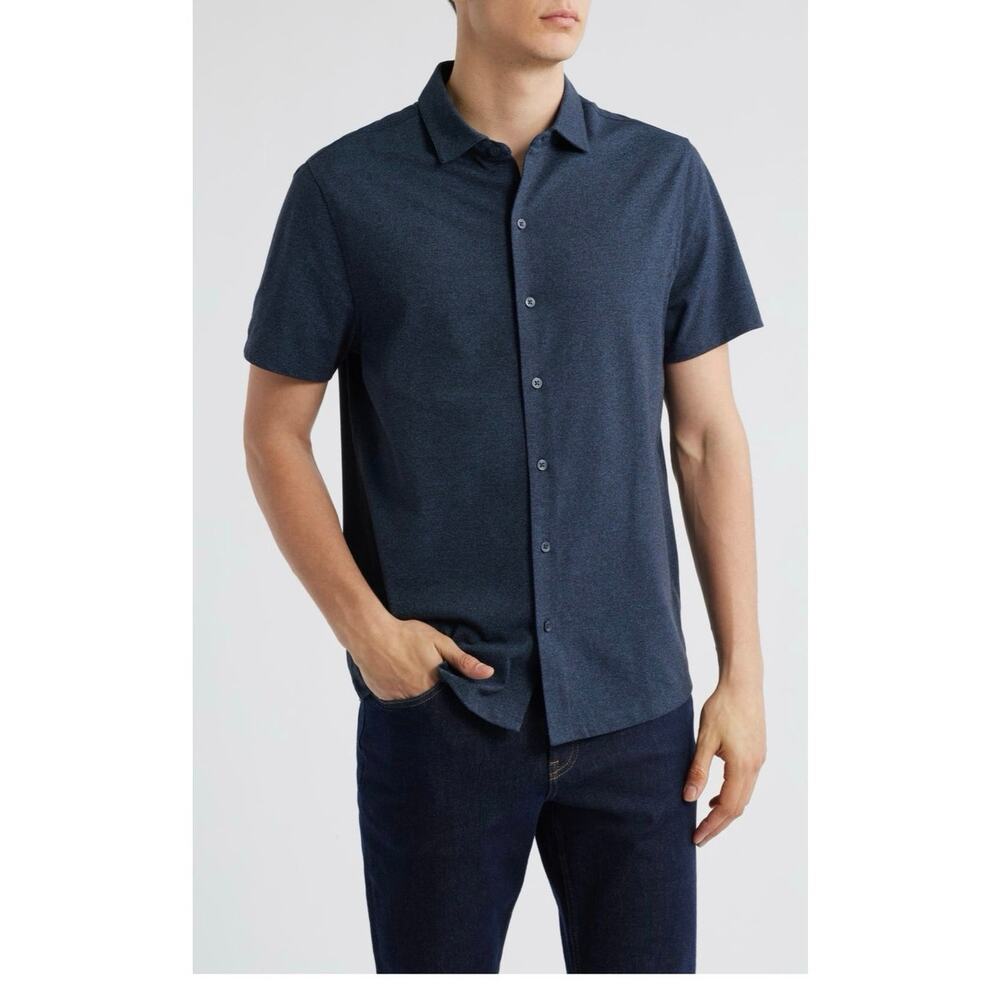 Robert Barakett Harper Short Sleeve Knit Button-up shirt
